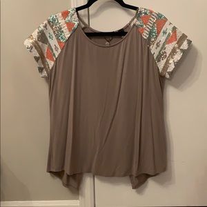 Boutique open back top
